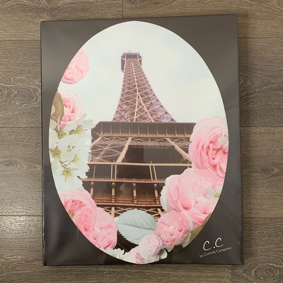 Decorative Canvas Wall Art Eiffel Tower Floral Home Bedroom Parisian - Picture 11 of 14